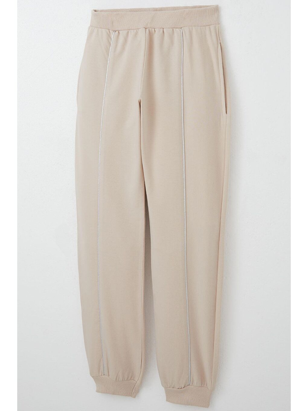 Kız Çoçuk Eşofman Takım Balıkçı Yaka Kapüşonlu Bej (9-12 Yaş)-10