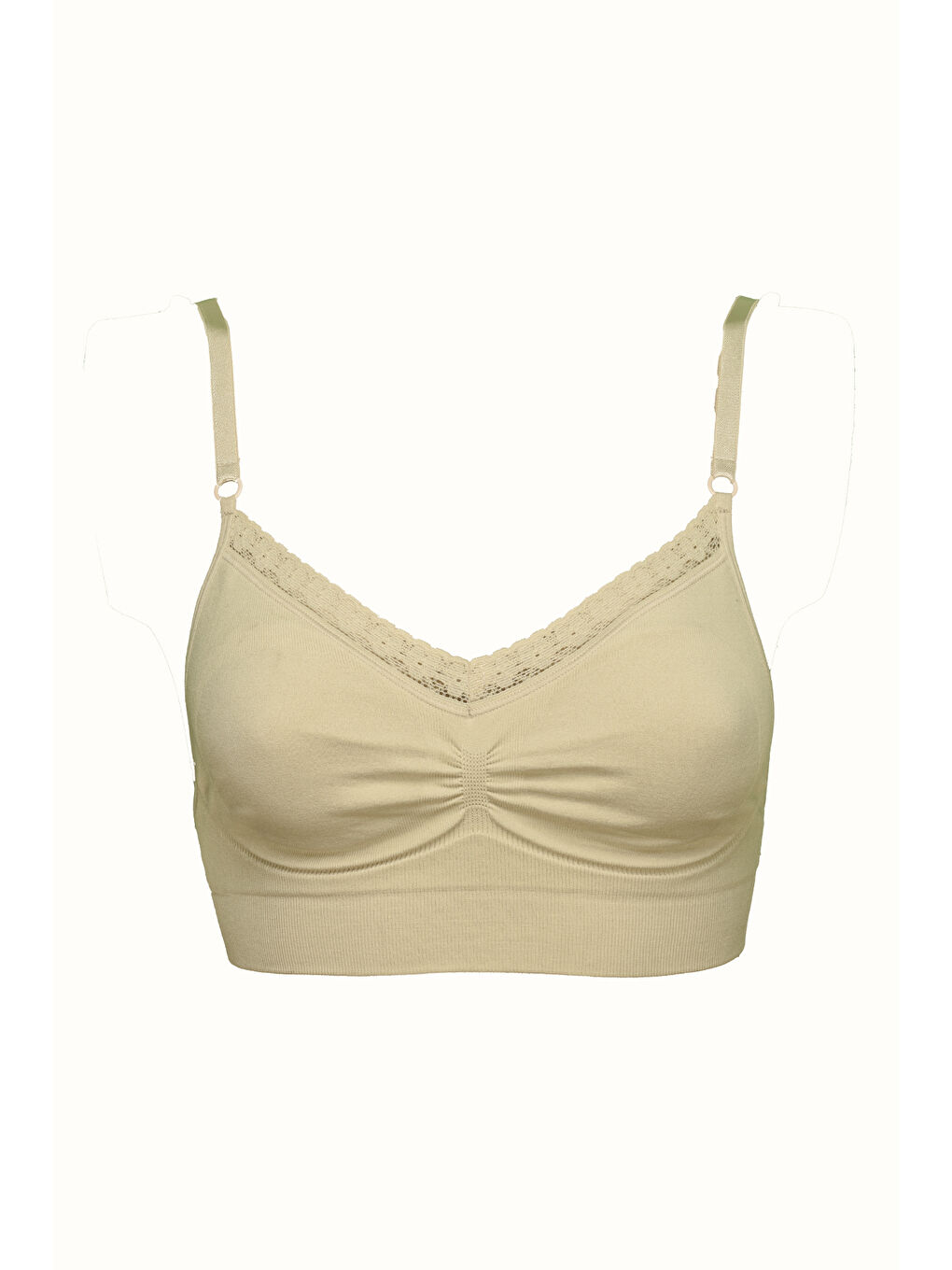 Bej C14035 Dikişsiz Agraflı Toparlayıcı Sütyen Ten