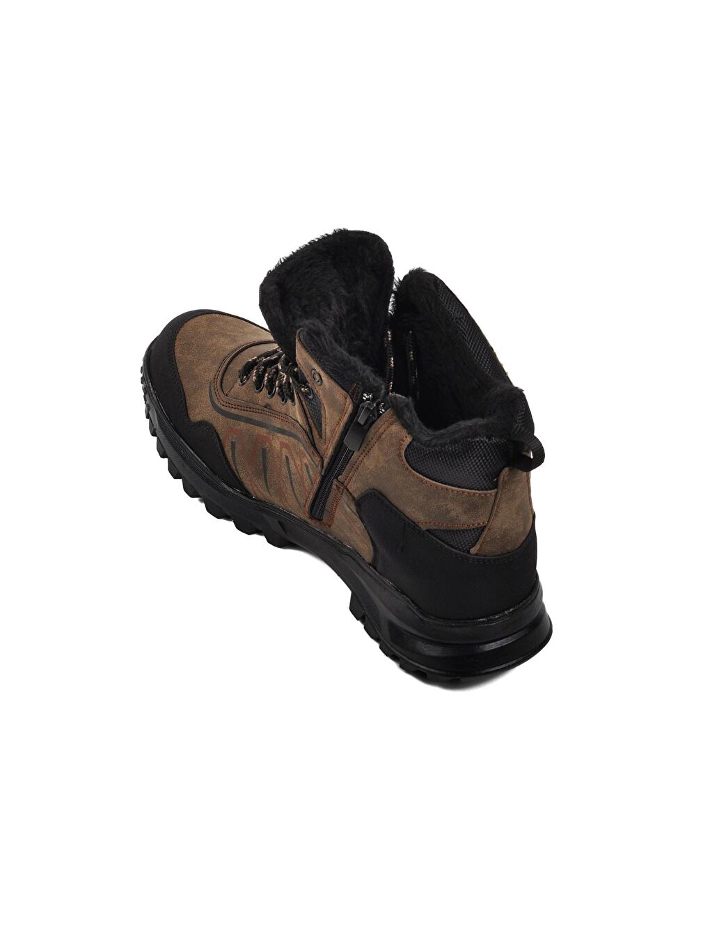 Bej 201 Vizon-Siyah İçi Kürklü Erkek Outdoor Bot-3