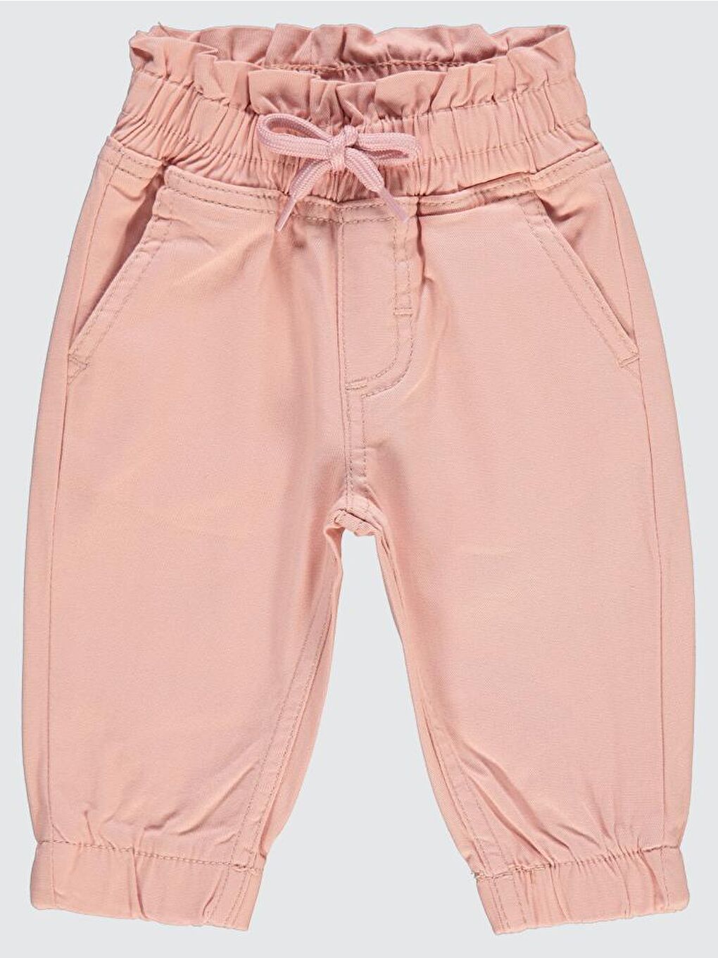 Pembe Baby Bel Fırfırlı 6-18 Ay Pantolon - Pudra 9-12 Ay