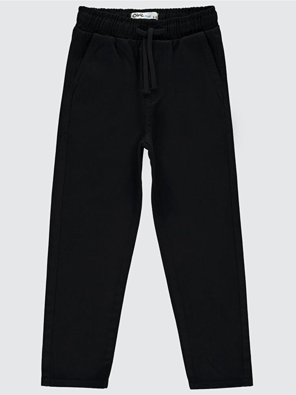 Boys Beli Lastikli Chinno 10-13 Yaş Pantolon - Siyah 11-12 Yaş-1