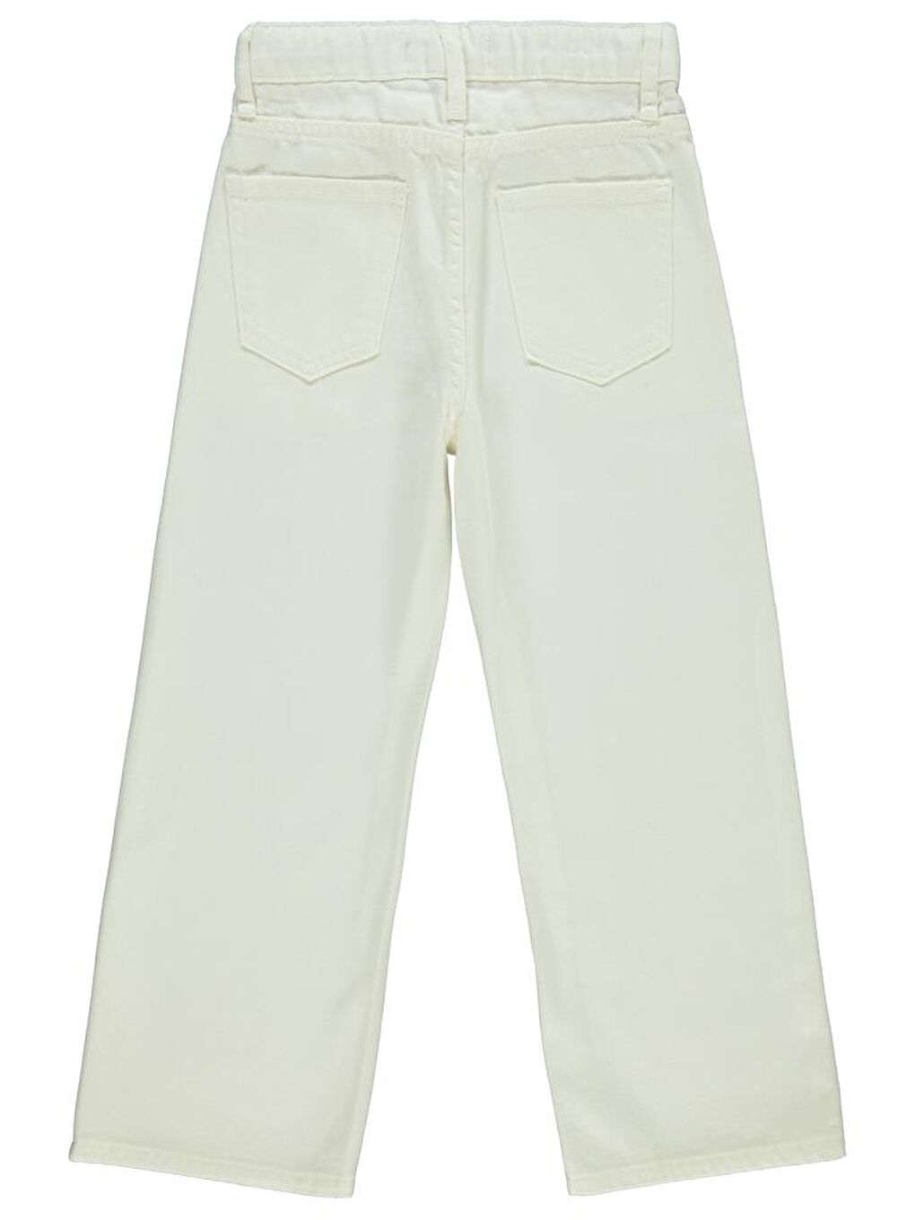 Girls Cepli 10-13 Yaş Pantolon - Beyaz 12-13 Yaş