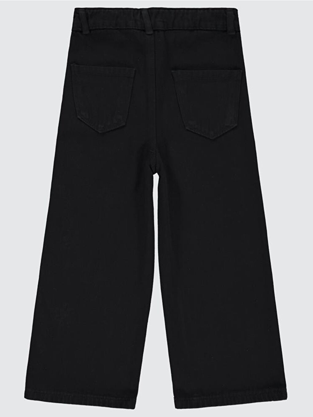 Girls Çiçek Nakışlı 6-9 Yaş Pantolon - Siyah6-7 Yaş-1