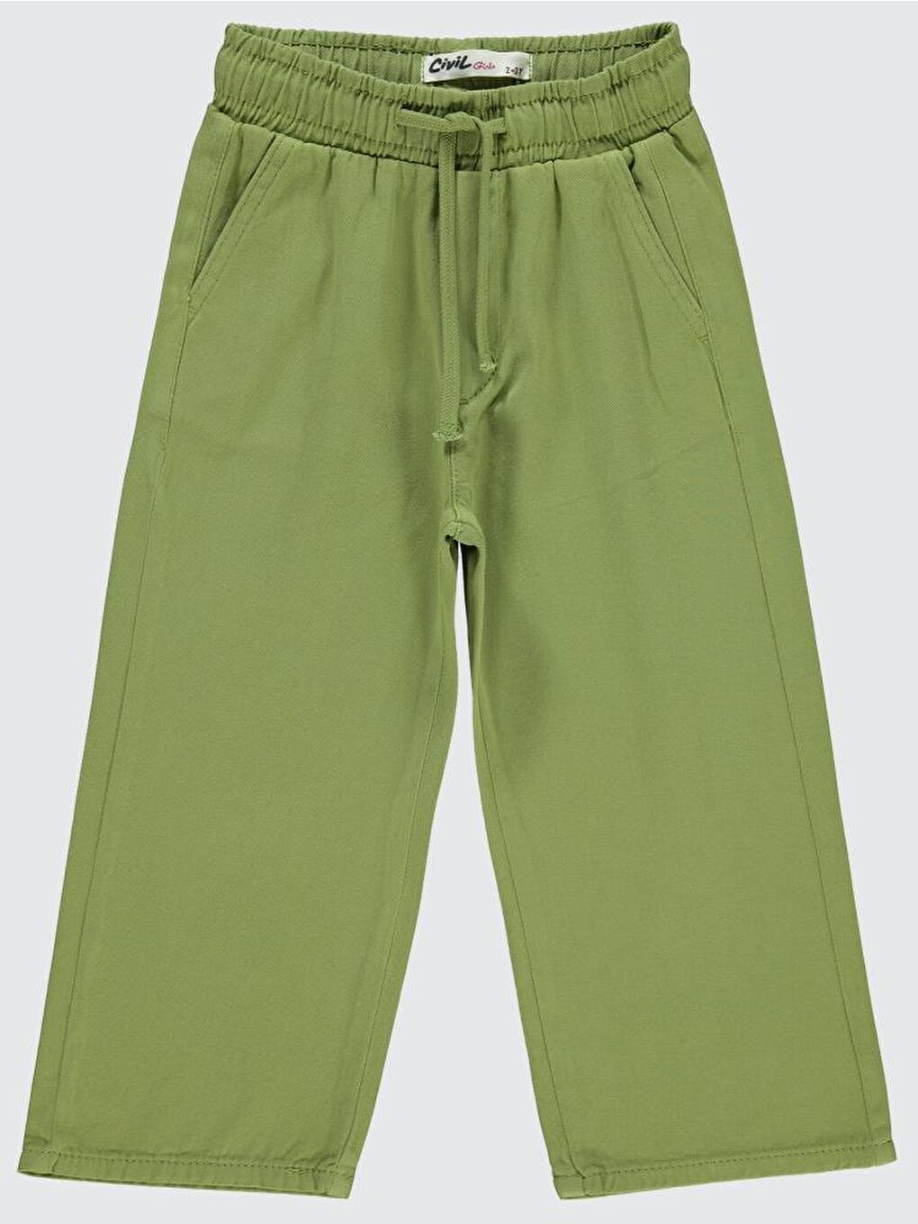Girls Bol Paça 2-5 Yaş Pantolon - Haki 2-3 Yaş