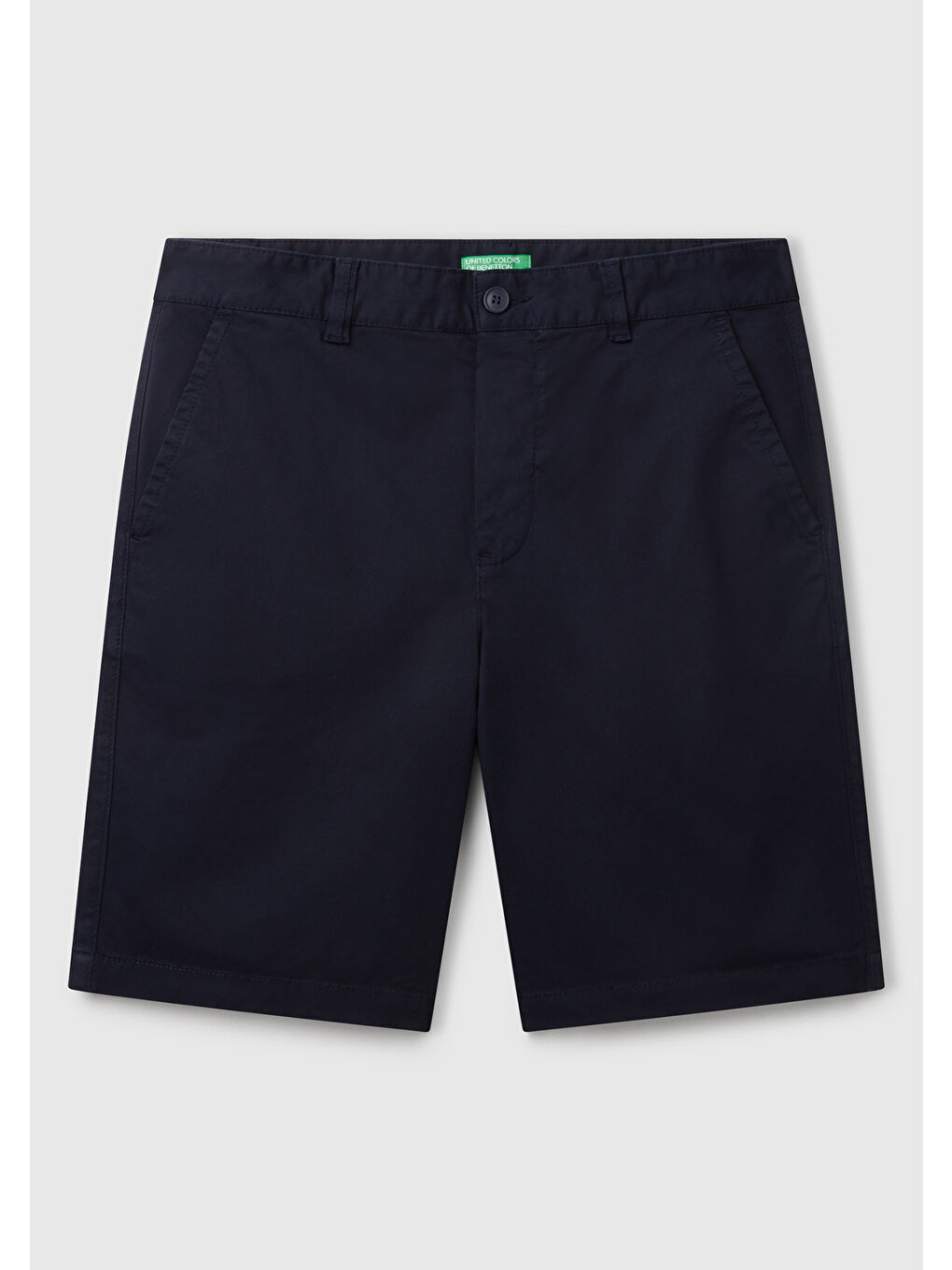 Erkek Koyu Lacivert Chino Bermuda-1