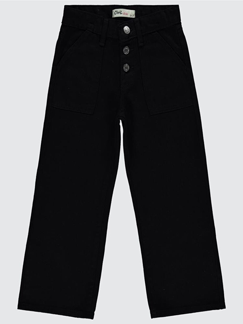 Girls Cepli 6-9 Yaş Pantolon - Siyah6-7 Yaş-2