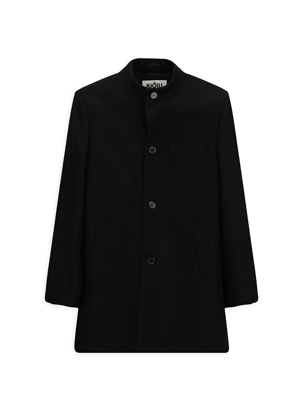 Siyah Yünlü Klasik Kaban