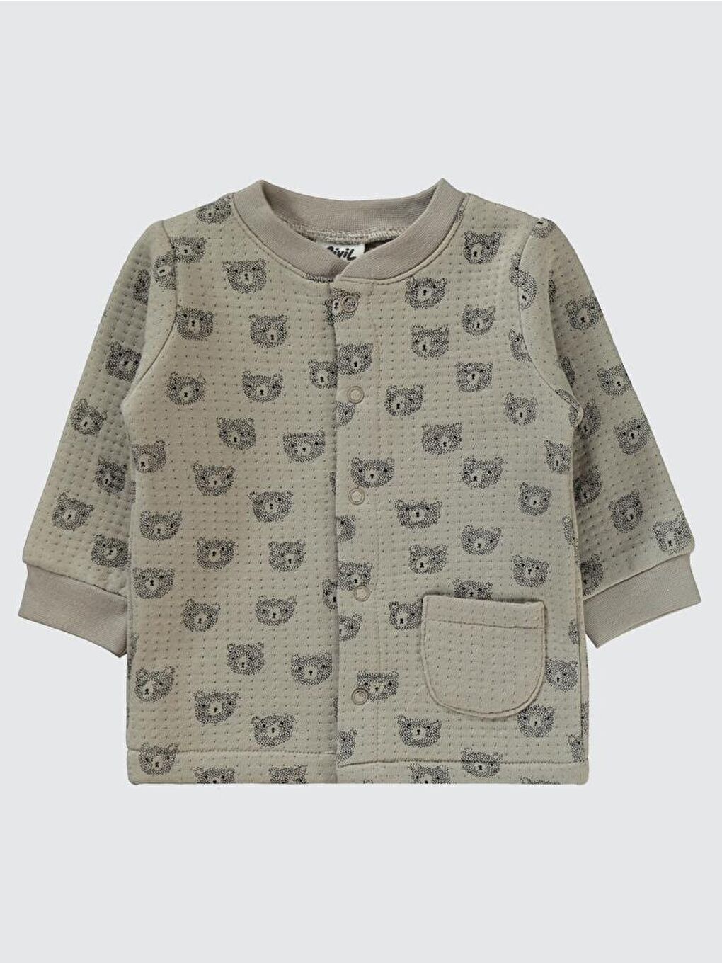 Baby Ayıcık Empirmeli 1-6 Ay Pijama Takımı - Bej 1-3 Ay-2