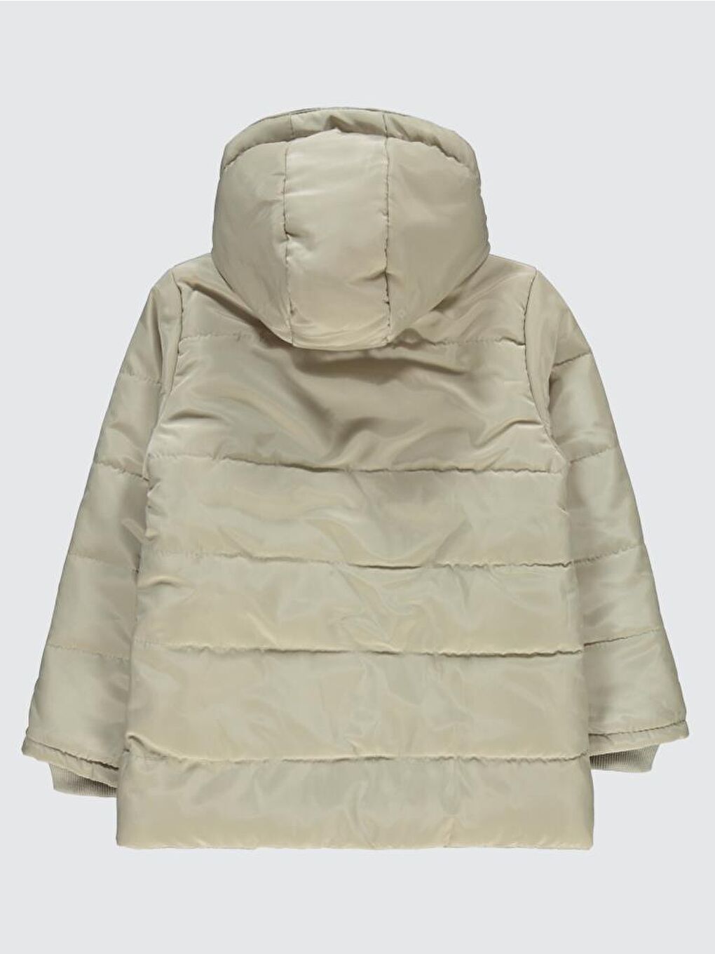 Girls Çapraz Fermuar Detaylı 6-9 Yaş Mont - Ekru 7-8 Yaş-2