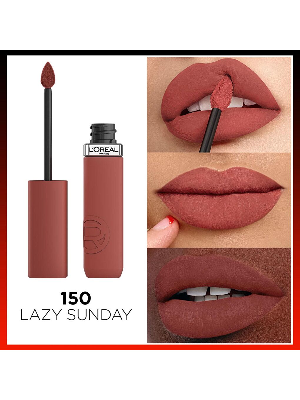 L'Oreal Paris Kırmızı Infaillible Matte Resistance Likit Mat Ruj - 150 Lazy Sunday - 1