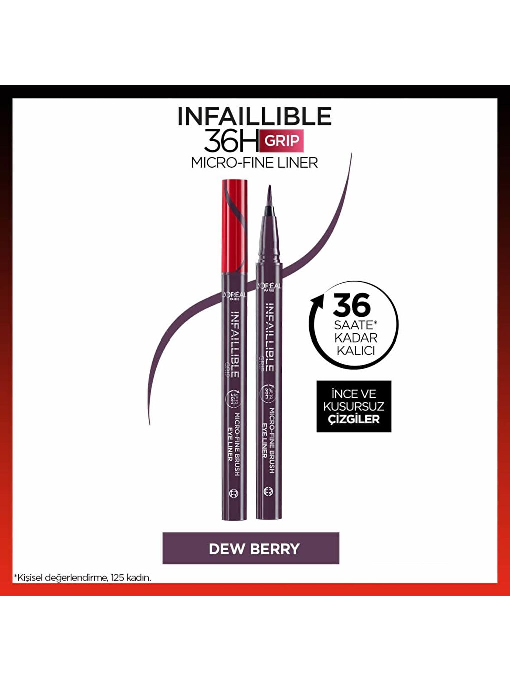 L'Oreal Paris Mor Infaillible 36H Grip Micro Fine Eyeliner 04 Dew Berry