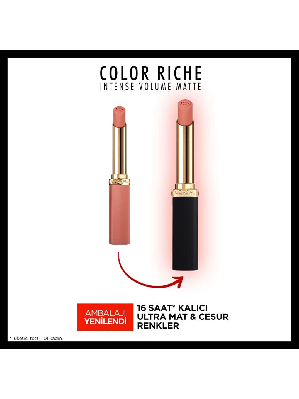 L'Oreal Paris Bej Color Riche Intense Volume Matte Ruj - 500 Beige Freedom - 3