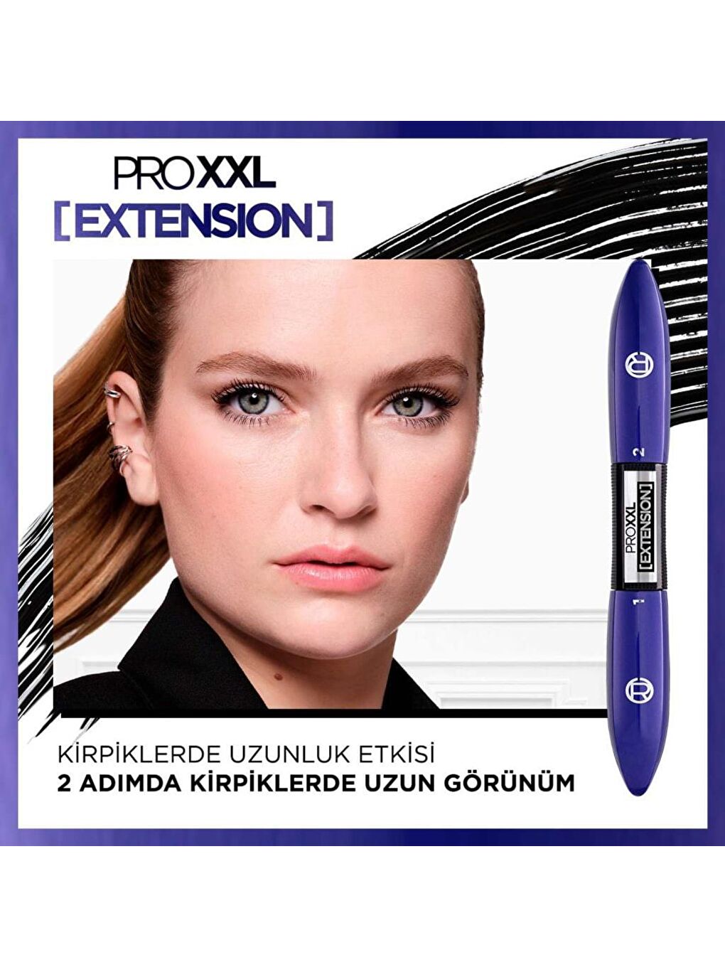 L'Oreal Paris Pro XXL Extension Çift Taraflı Maskara - Uzunluk Etkisi - 1