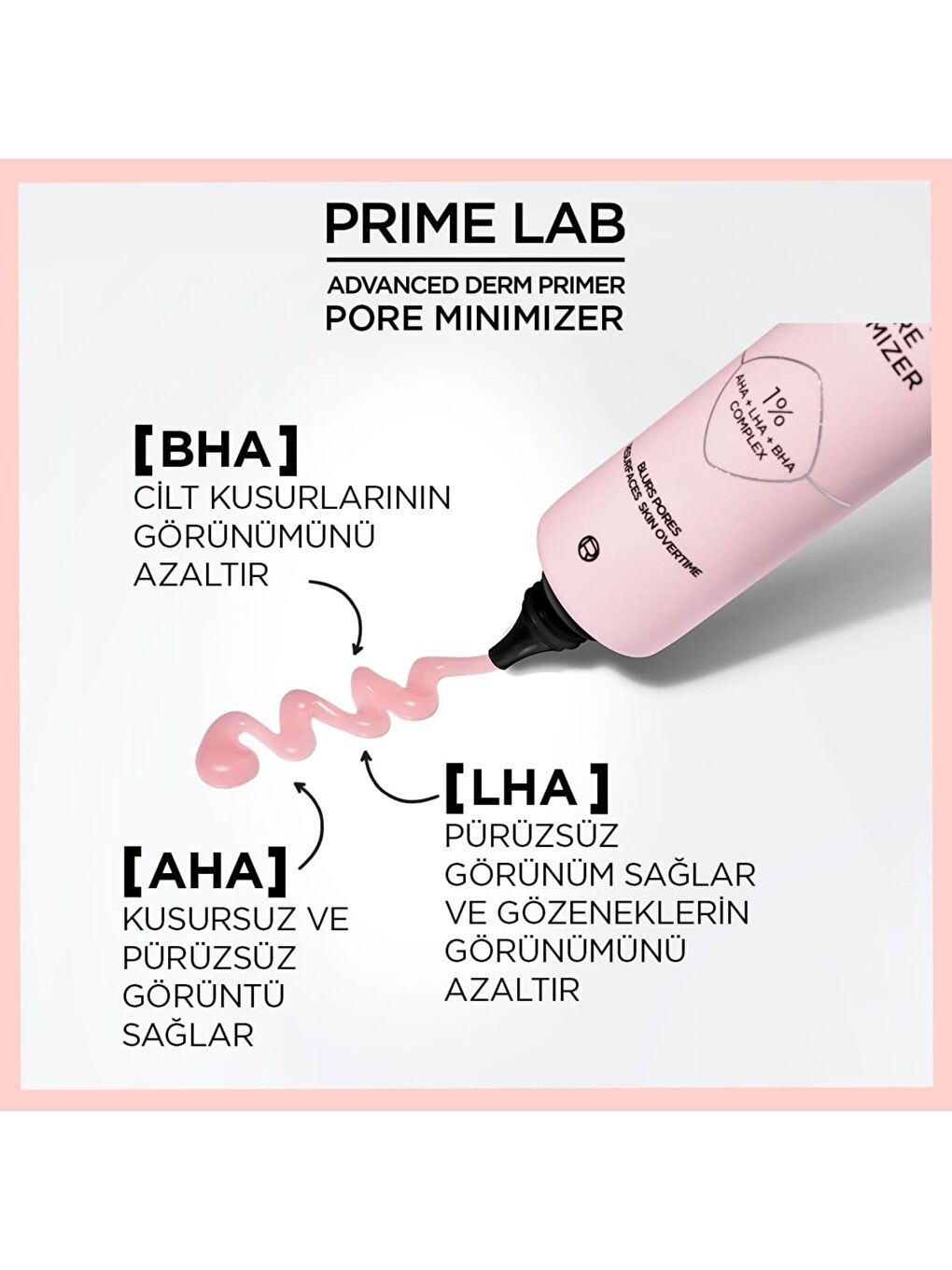 L'Oreal Paris Nude Prime Lab Pore Minimizer Gözenek Küçültücü AHA ve BHA İçeren Primer - 2