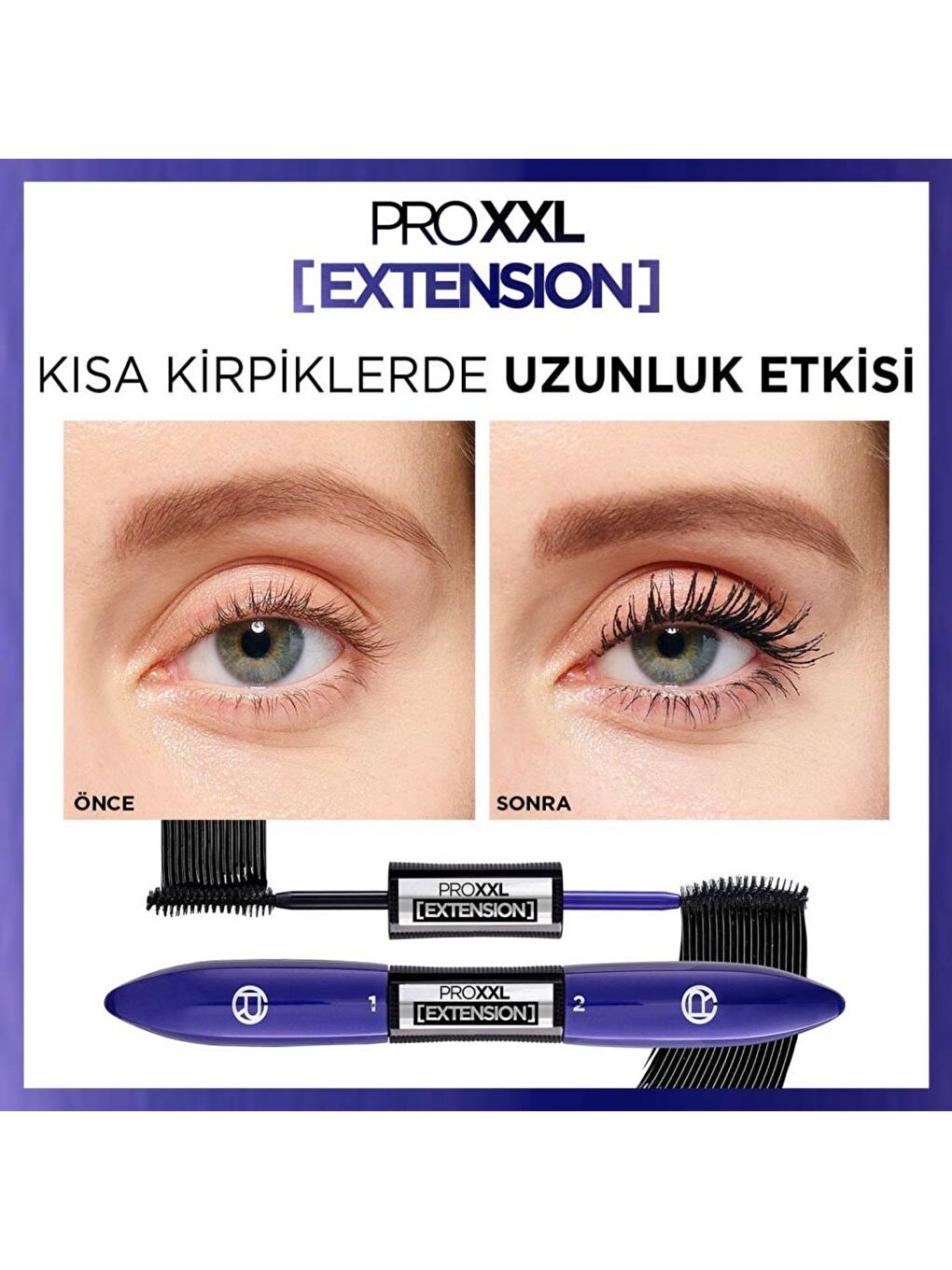 L'Oreal Paris Pro XXL Extension Çift Taraflı Maskara - Uzunluk Etkisi - 3