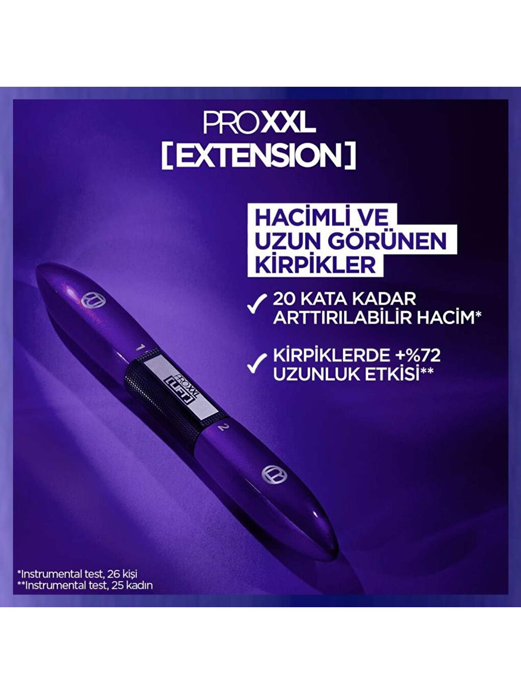 L'Oreal Paris Pro XXL Extension Çift Taraflı Maskara - Uzunluk Etkisi - 5