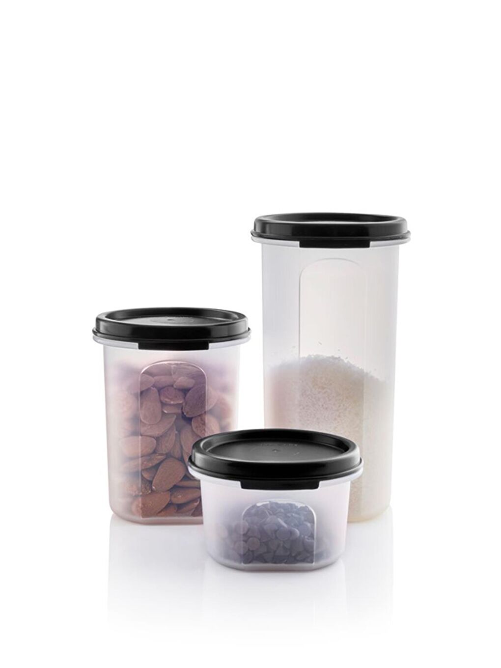 Siyah Oval Kuru Gıda Kabı 1 / 200ml-2