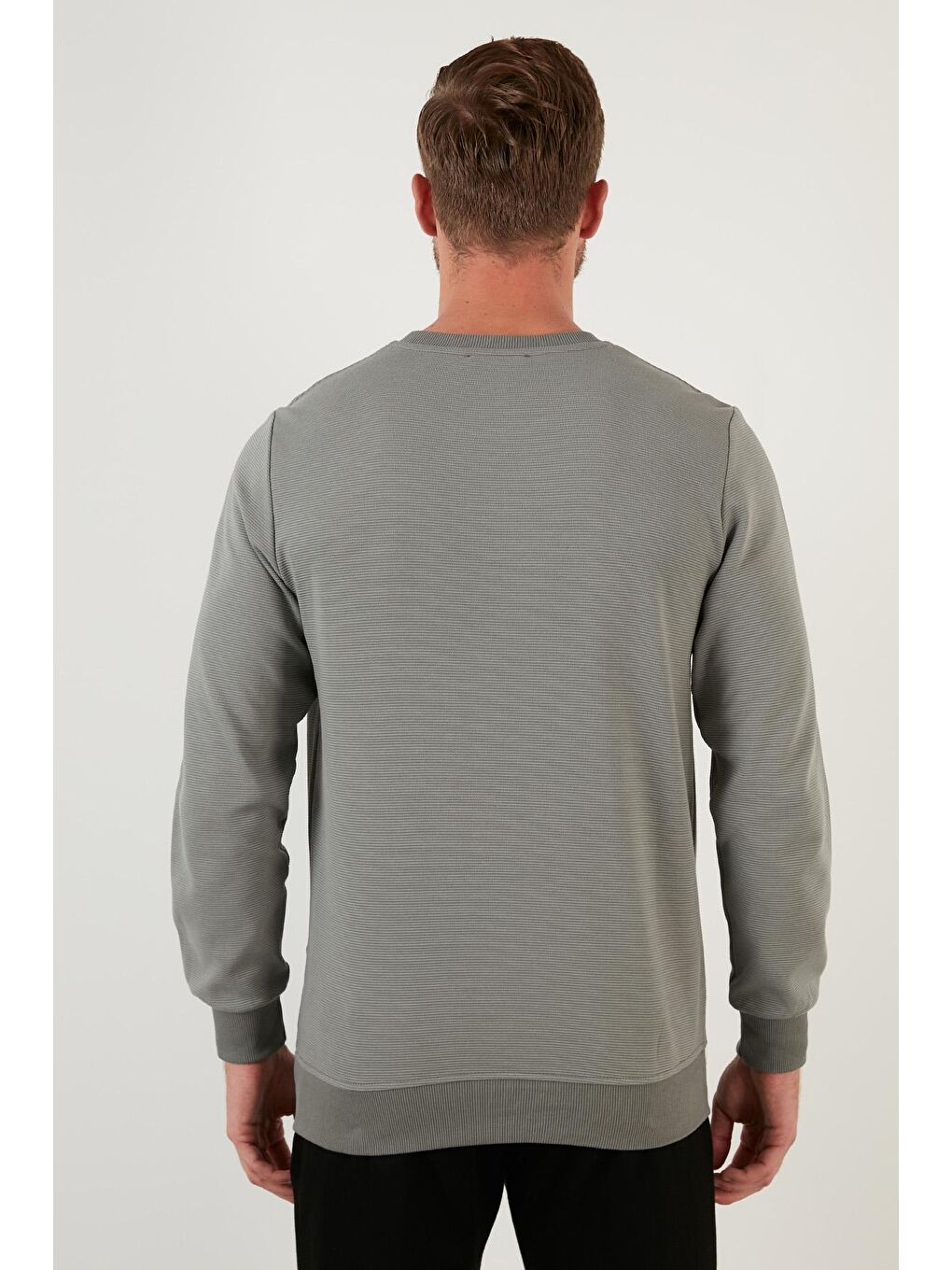 Haki Regular Fit Bisiklet Yaka Pamuklu Sweat 5905313-4