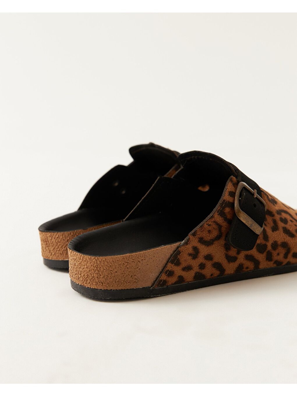 Turuncu Kadın Leopar Desenli Ev Terliği - Montana Leopar-3