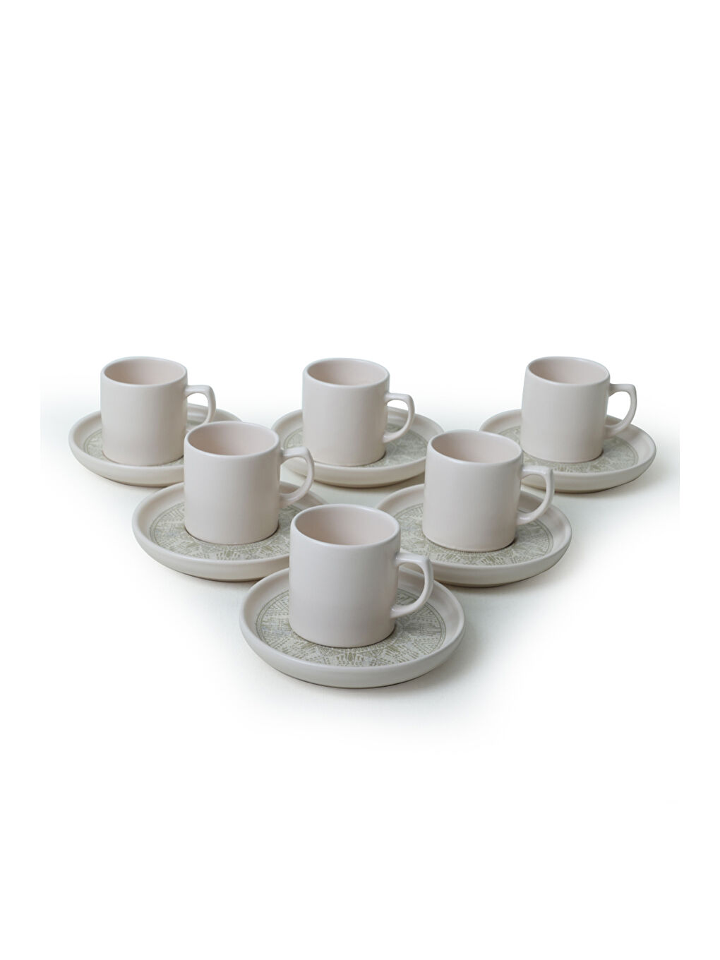 Ekru Groundlace Nordic Kahve Takımı 12 Parça 6 Kişilik-3