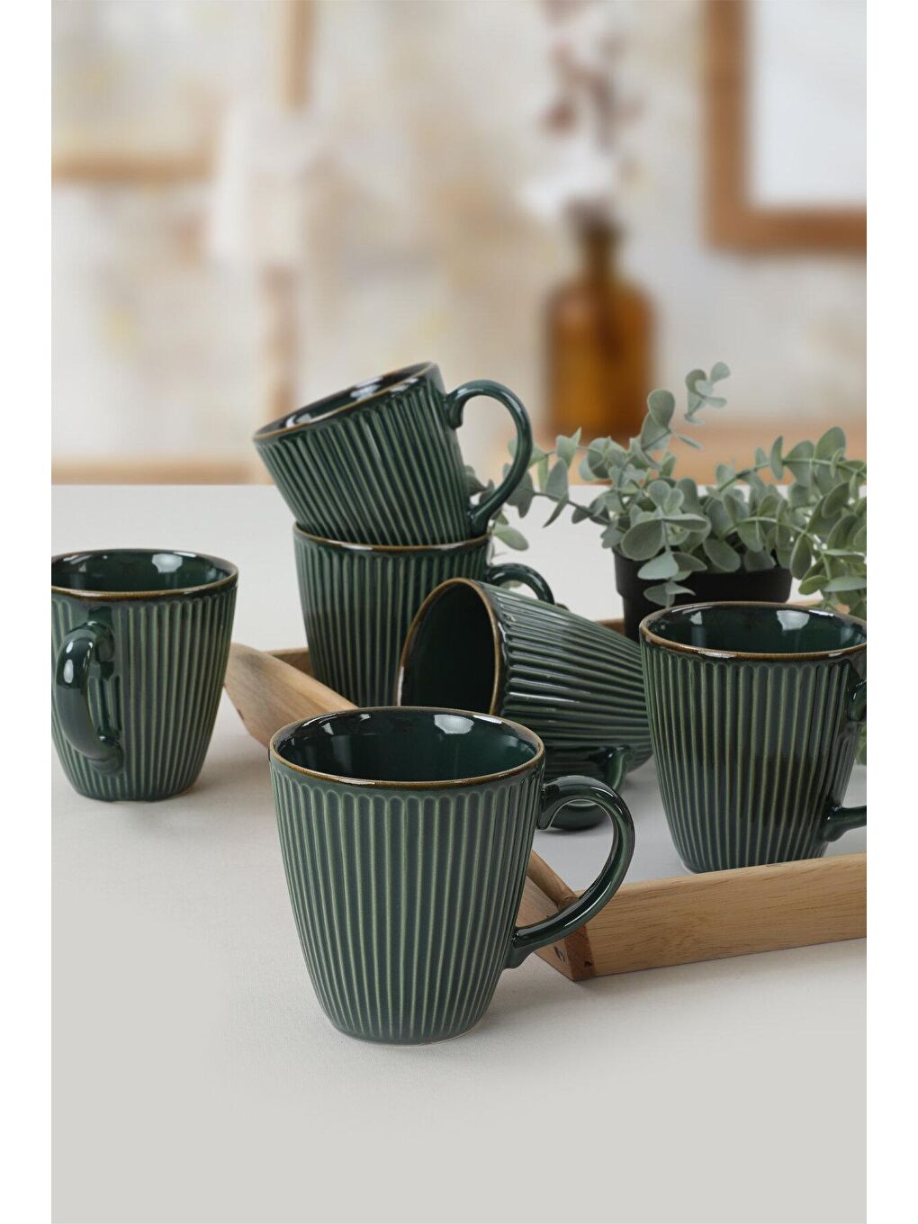 Yeşil Zümrüt Myra Kupa 10 Cm 6 Adet-1