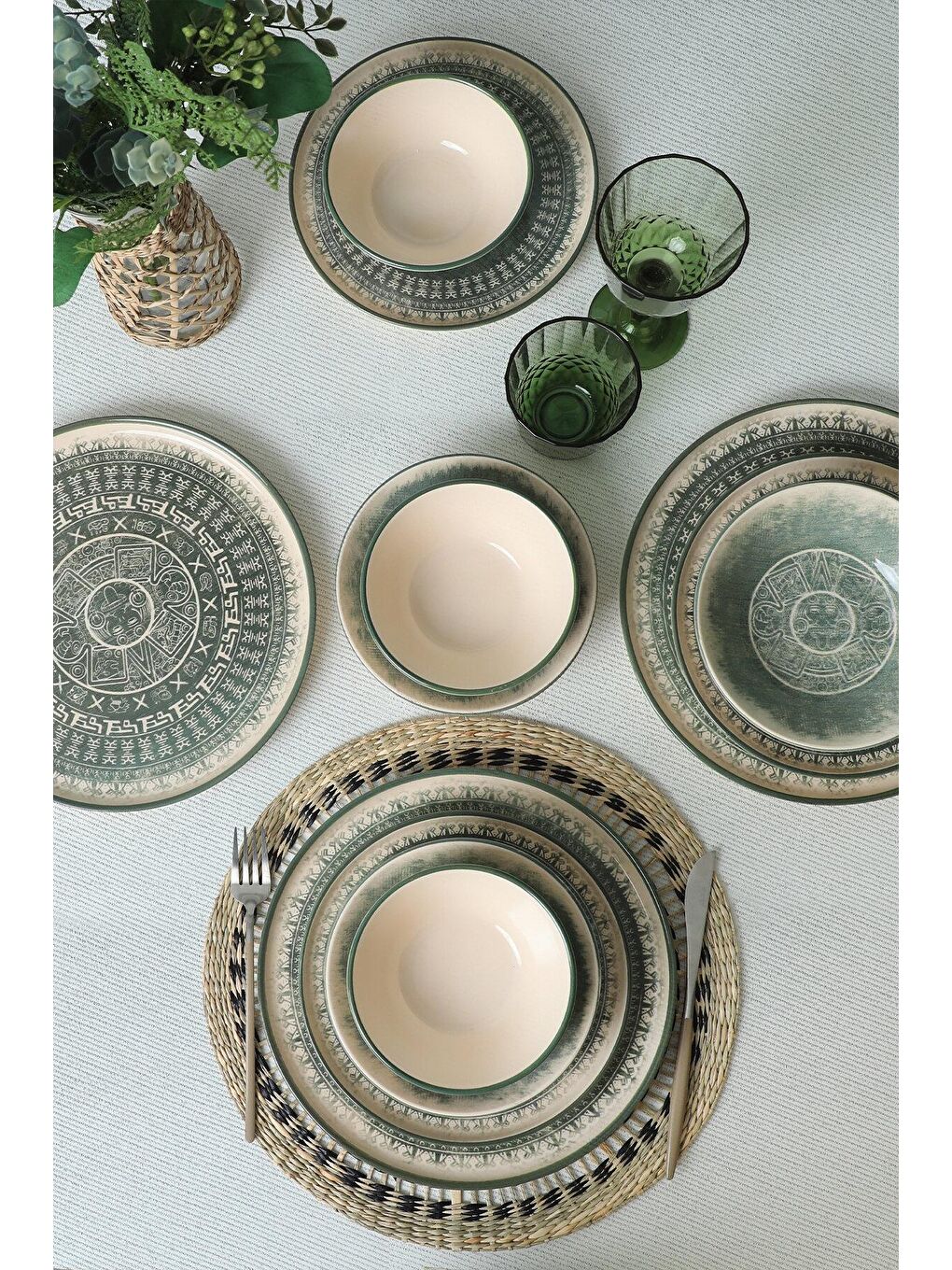 Karışık Maya Yemek Takımı 24 Parça 6 Kişilik-2
