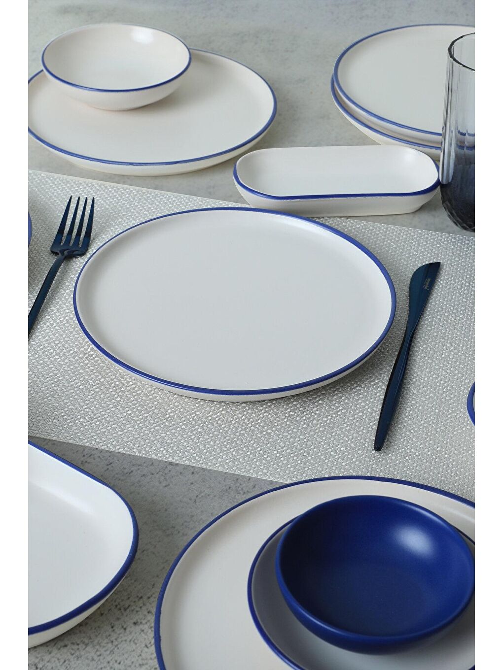 Karışık Line Blue Kahvaltı Takımı 18 Parça 6 Kişilik-2