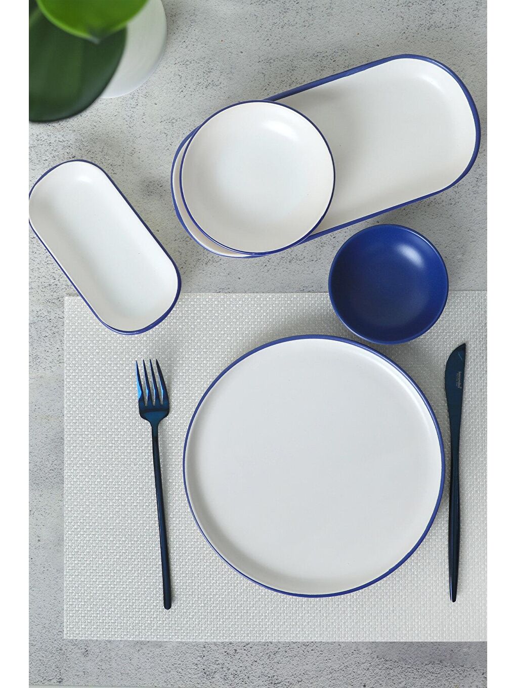 Karışık Line Blue Kahvaltı Takımı 18 Parça 6 Kişilik-3