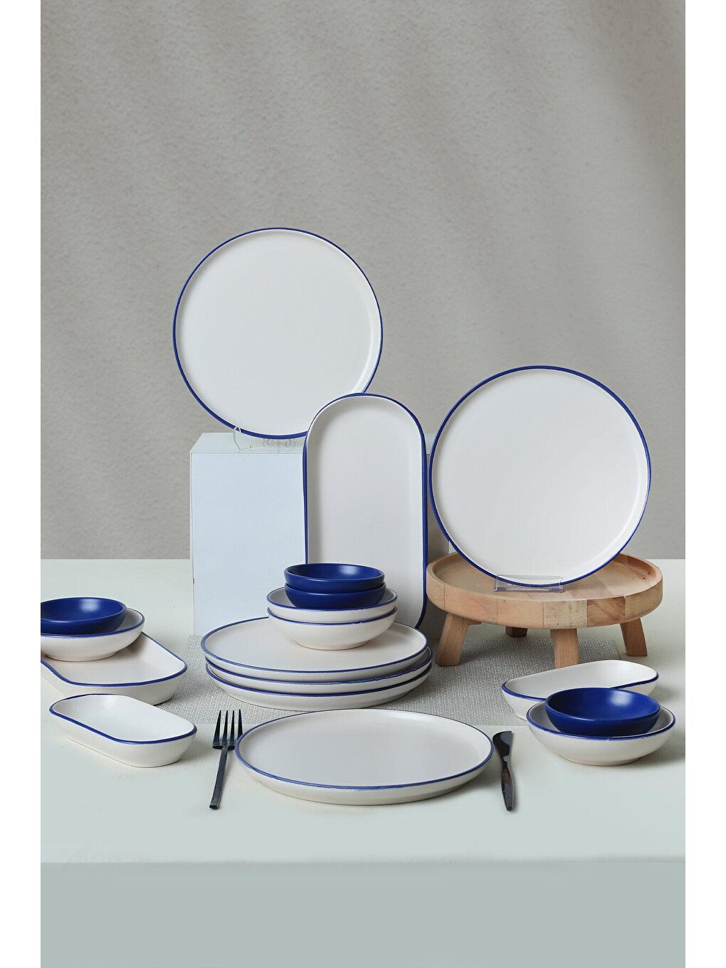 Karışık Line Blue Kahvaltı Takımı 18 Parça 6 Kişilik-4