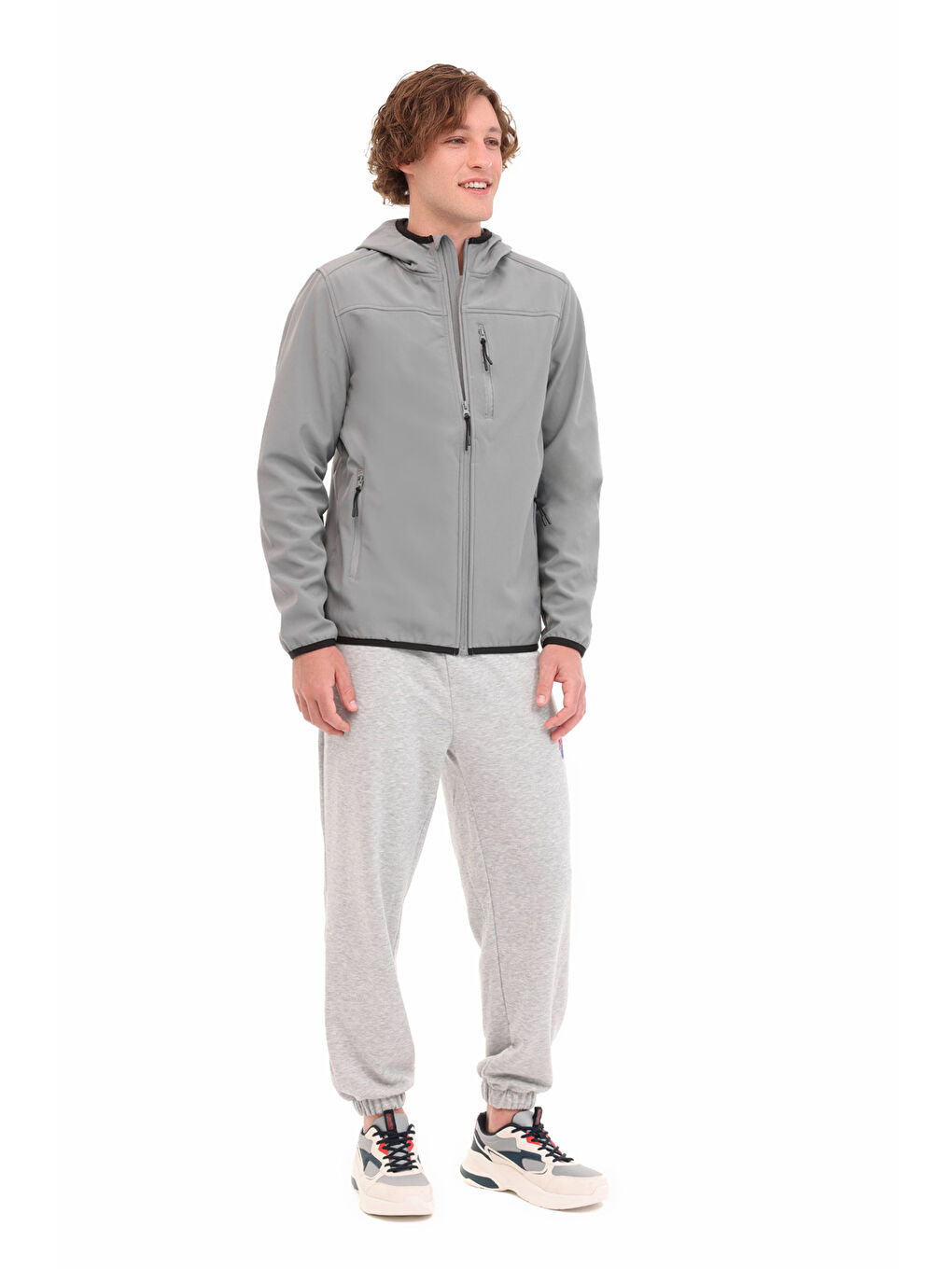 Karışık ML BASIC SOFTSHELL 5PR Gri Erkek Softshell-2