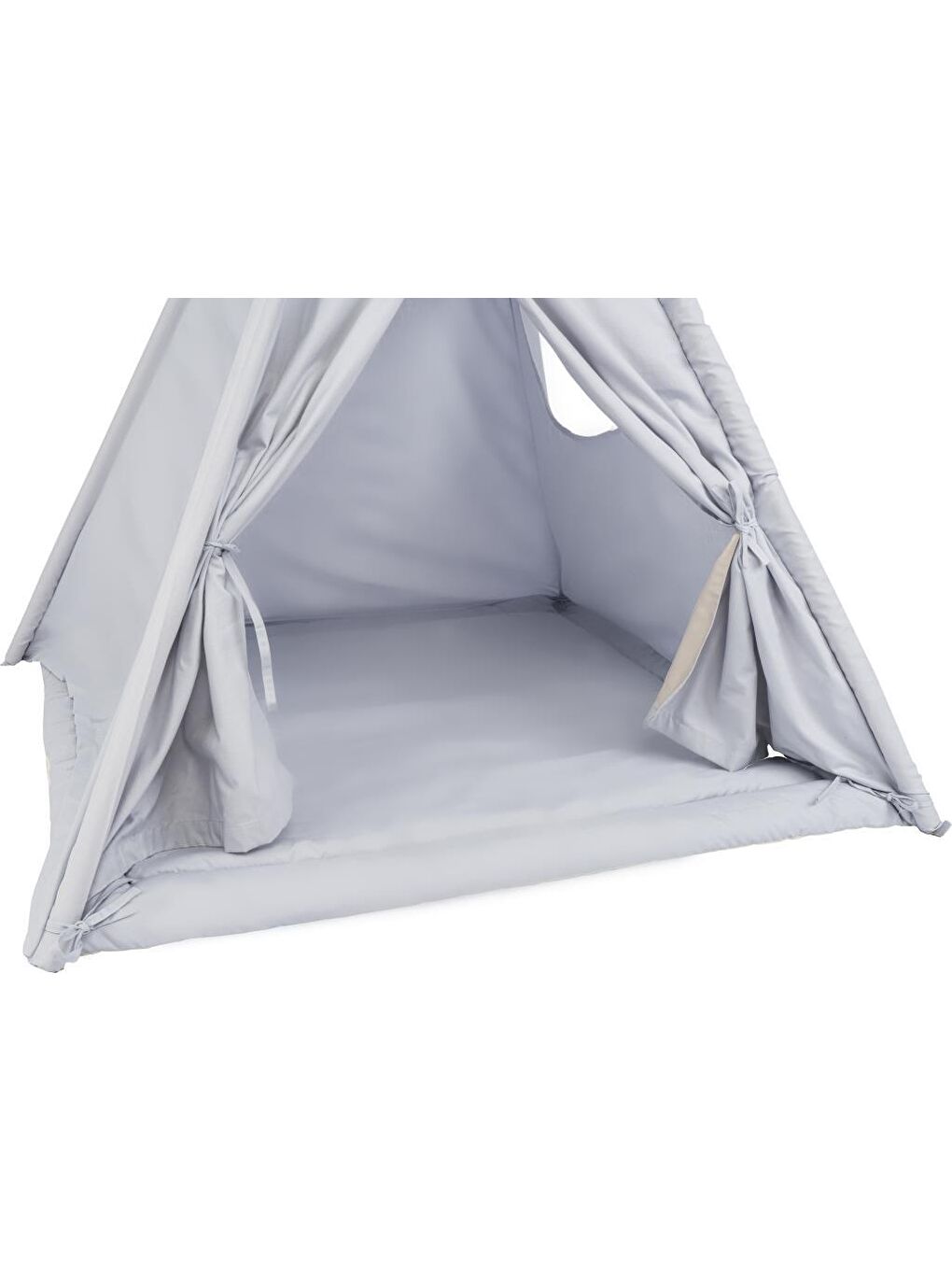 Çocuk Kızılderili Oyun Çadırı Ahşap Direkli Geniş Oyun Çadırı ve Minderli Ev & Bahçe Oyun Alanı Mind-3