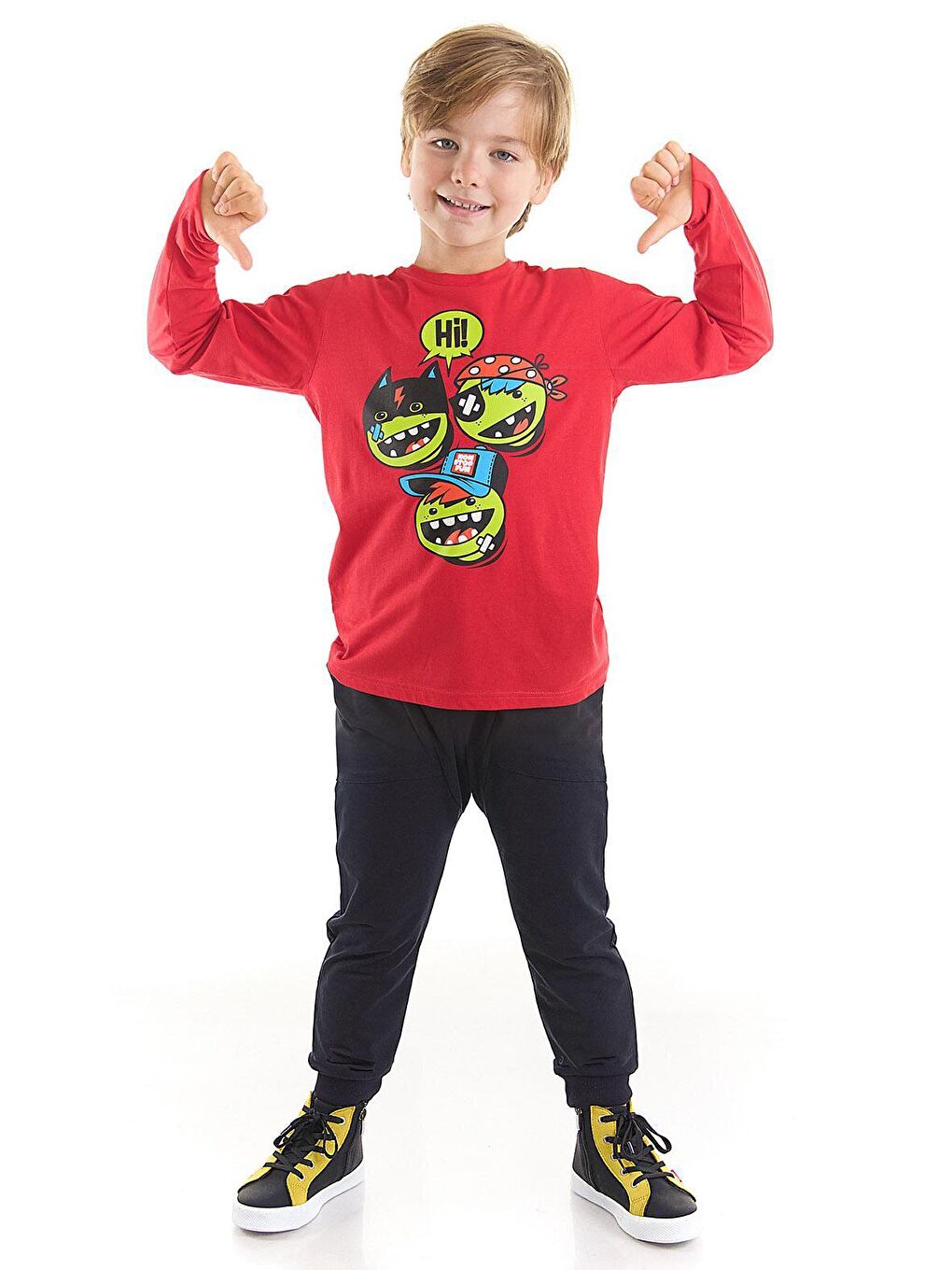 Denokids Karışık Gang Erkek Çocuk T-shirt Eşofman Altı Takım