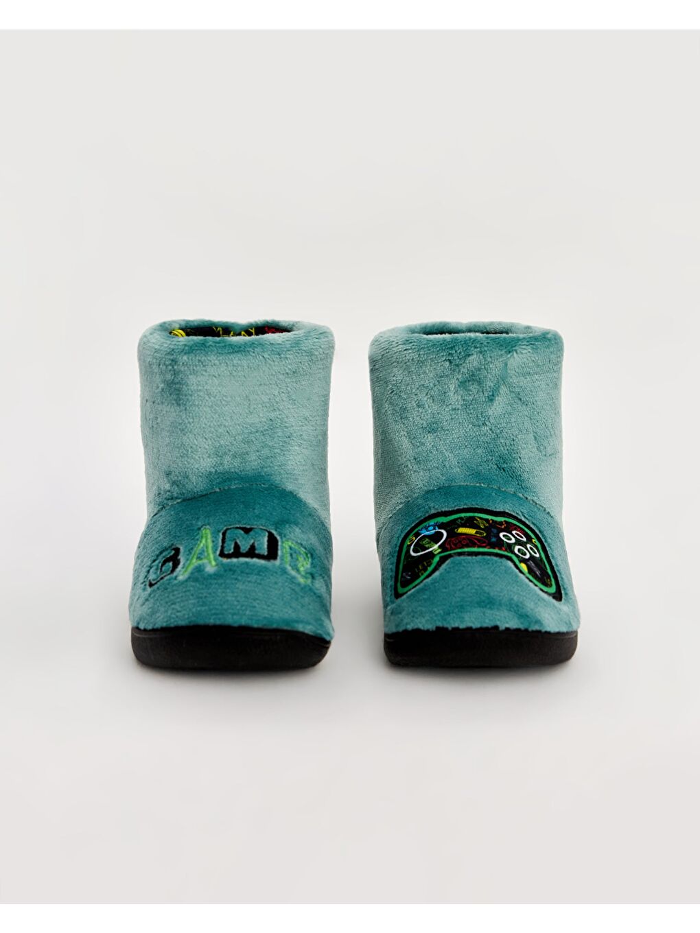 Yeşil Çocuk Nakış Detaylı Panduf - GAME-2