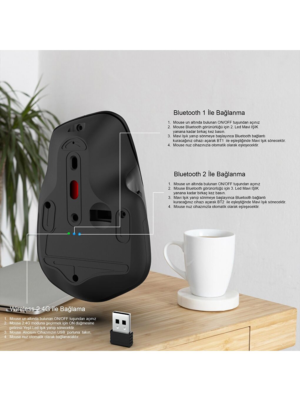 IWM-553S Bluetooth+Wireless Double Mod Rechargeable Silent Mouse-6