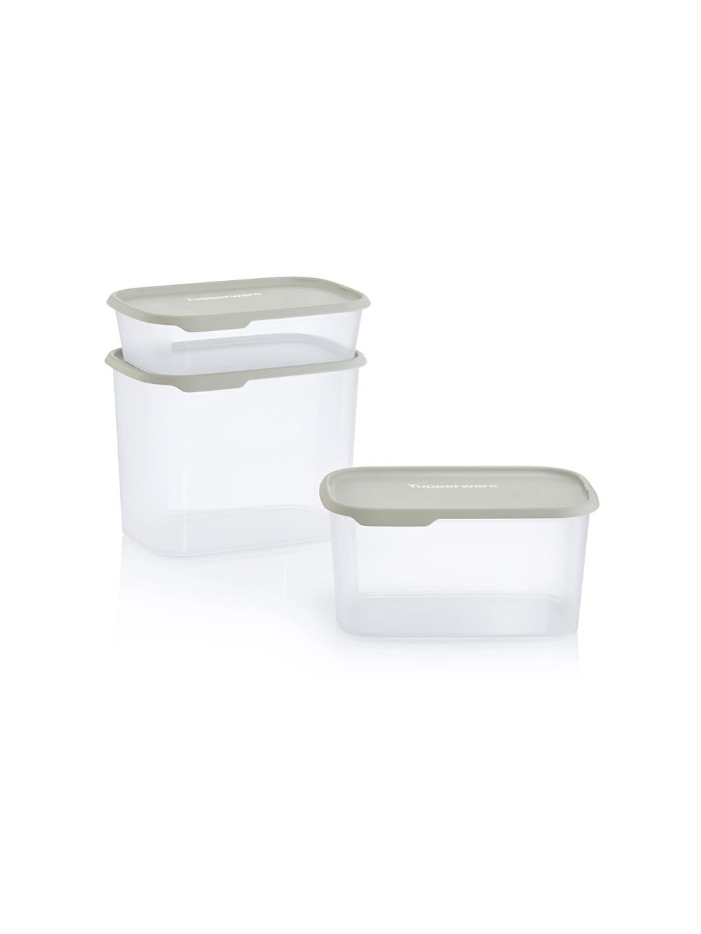 Renksiz Tek Dokunuş Dikdörtgen Saklama Kabı 2.8L-1