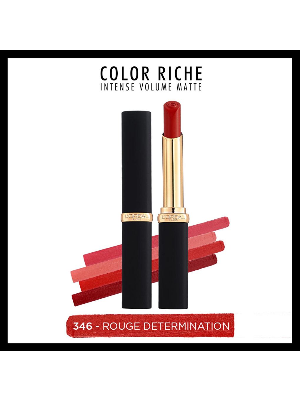 L'Oreal Paris Kırmızı Color Riche Intense Volume Matte Ruj - 346 Rouge Determination