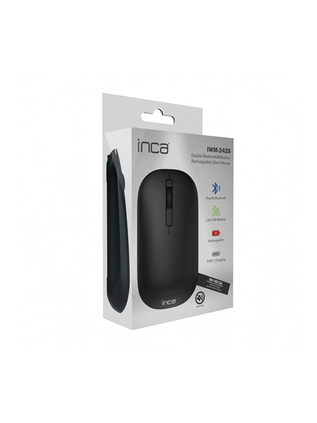 IWM-242S Bluetooth+Wireless Double Mod Rechargeable Handhold Silent Mouse-2