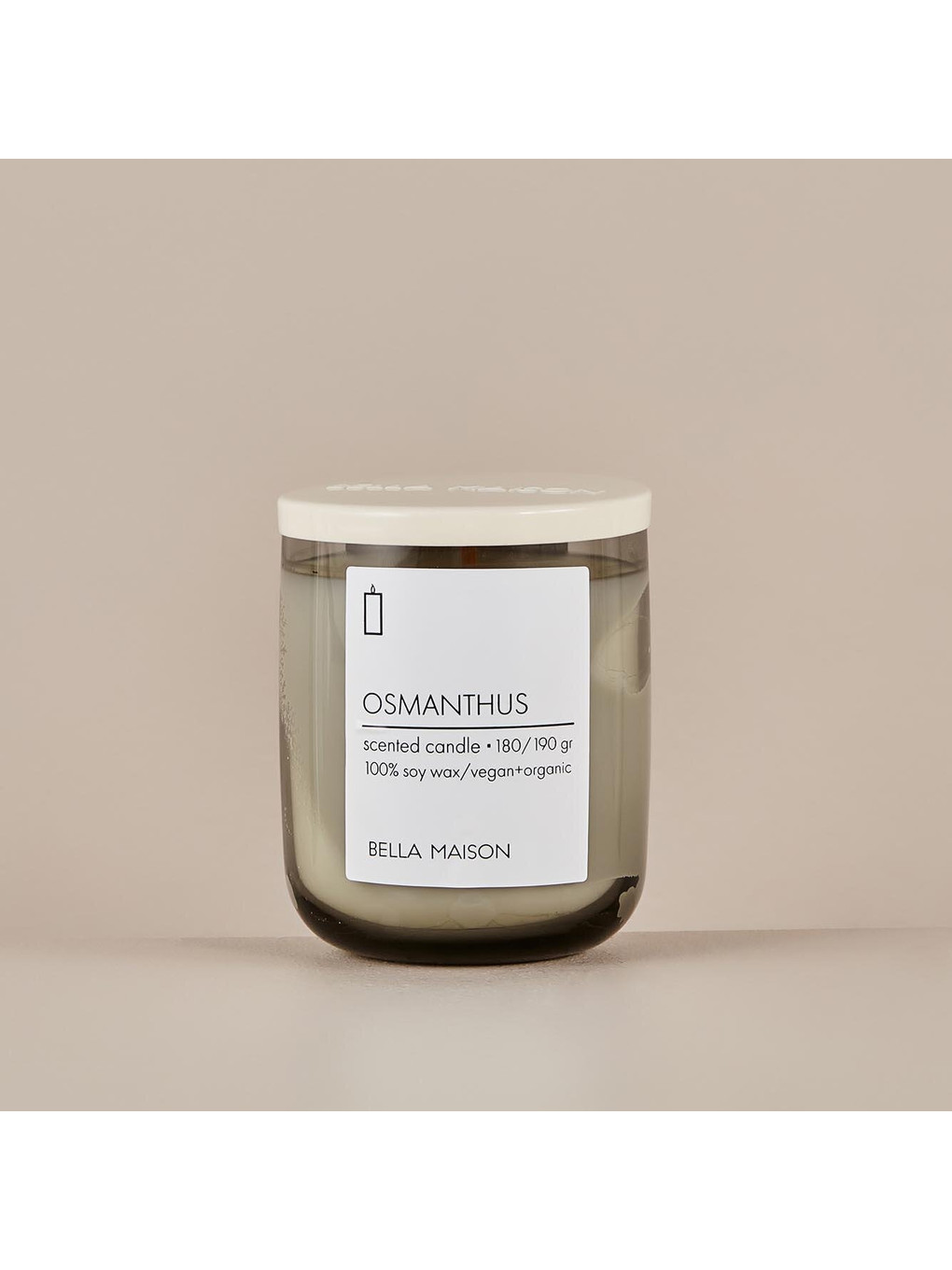 Beyaz Osmanthus Ahşap Fitilli Soy Wax Mum-1