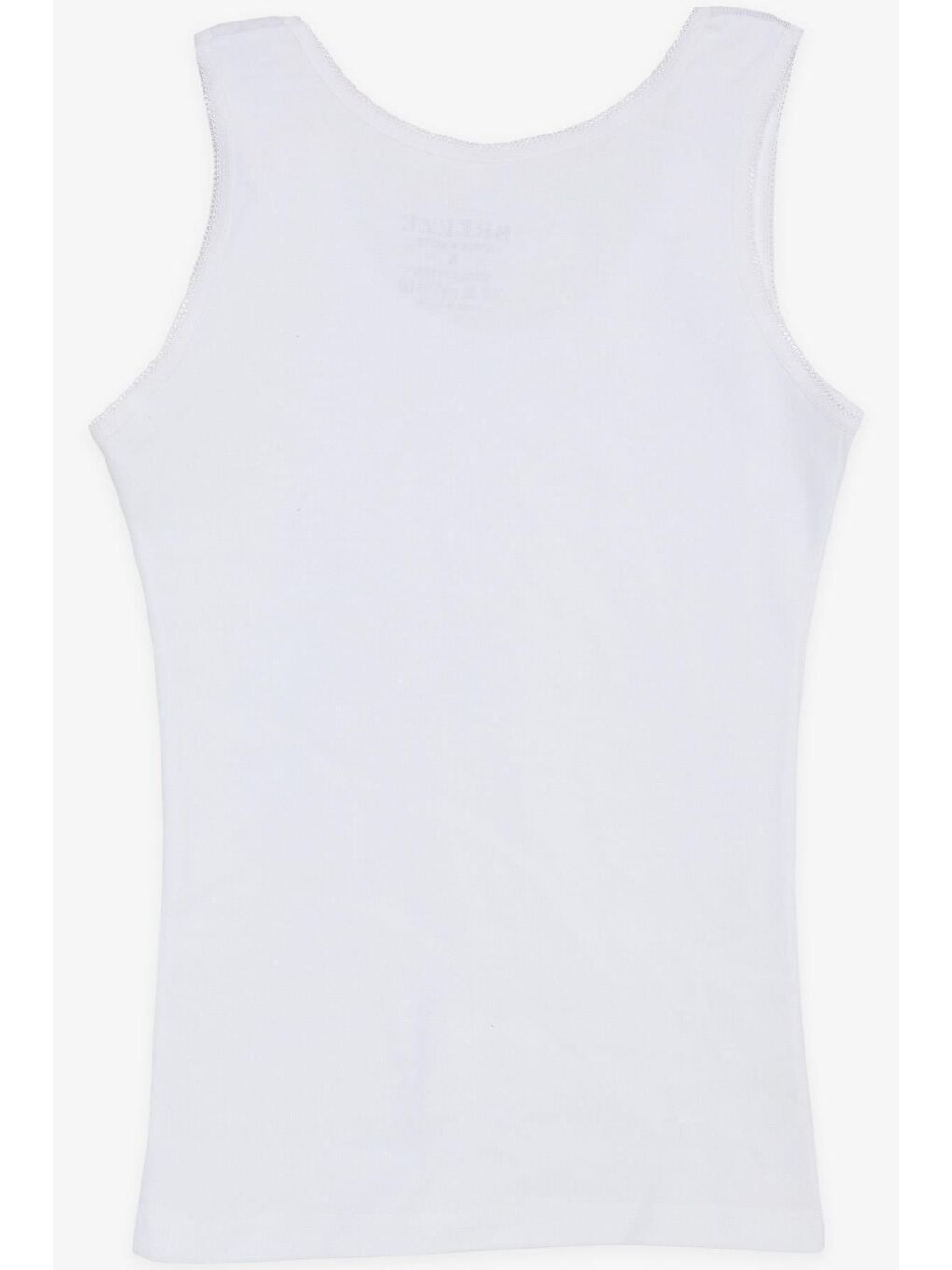 Kız Çocuk Kalın Askılı Atlet Beyaz (5-13 Yaş)-1