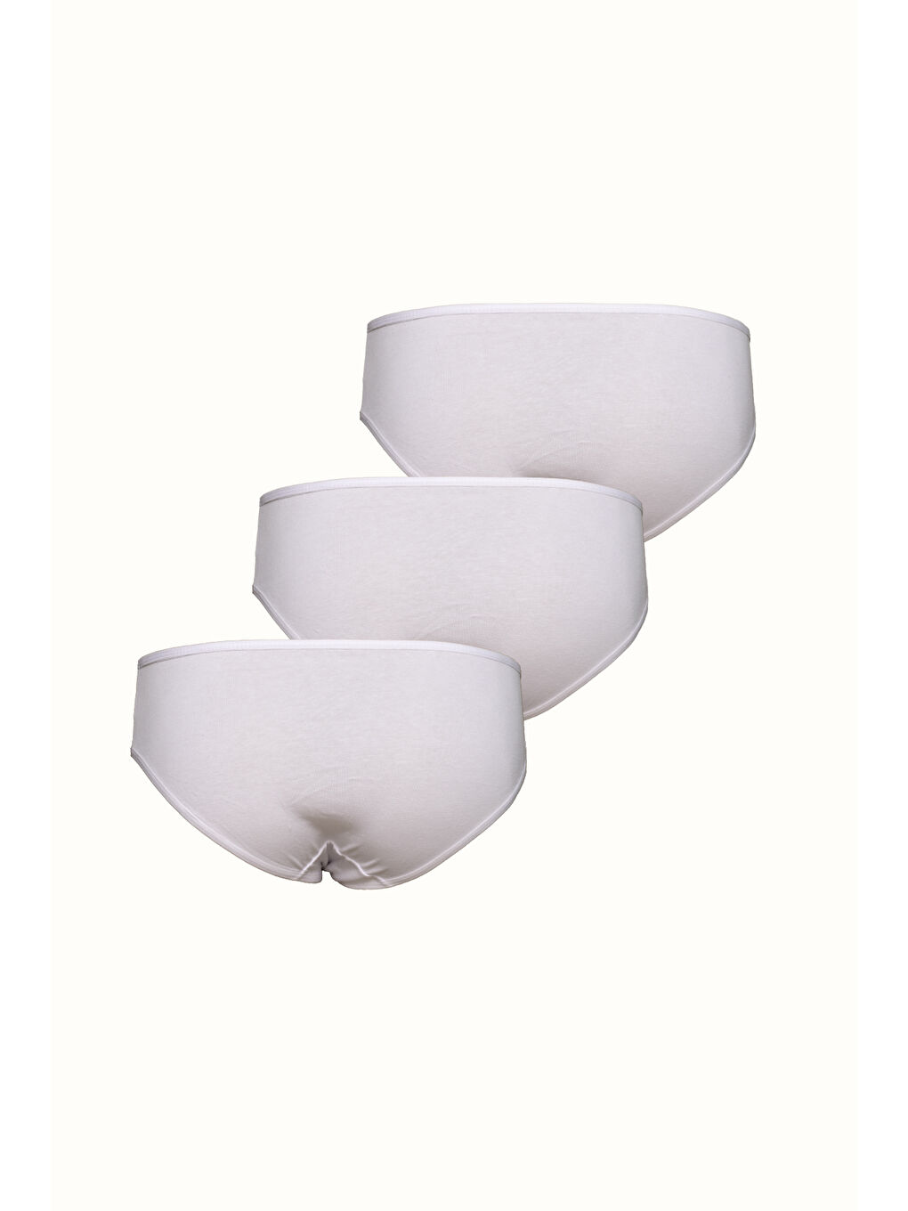 C&City 3 lü Paket Yüksel Bel Basic Külot 501 Beyaz - 1