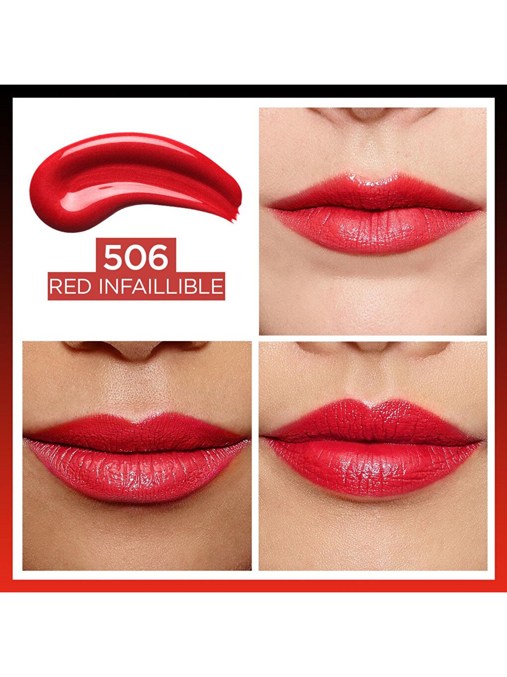 L'Oreal Paris Kırmızı Infaillible 2-Step 24 Saat Kalıcı Likit Ruj & Balm - 506 Red Infaillible - 5