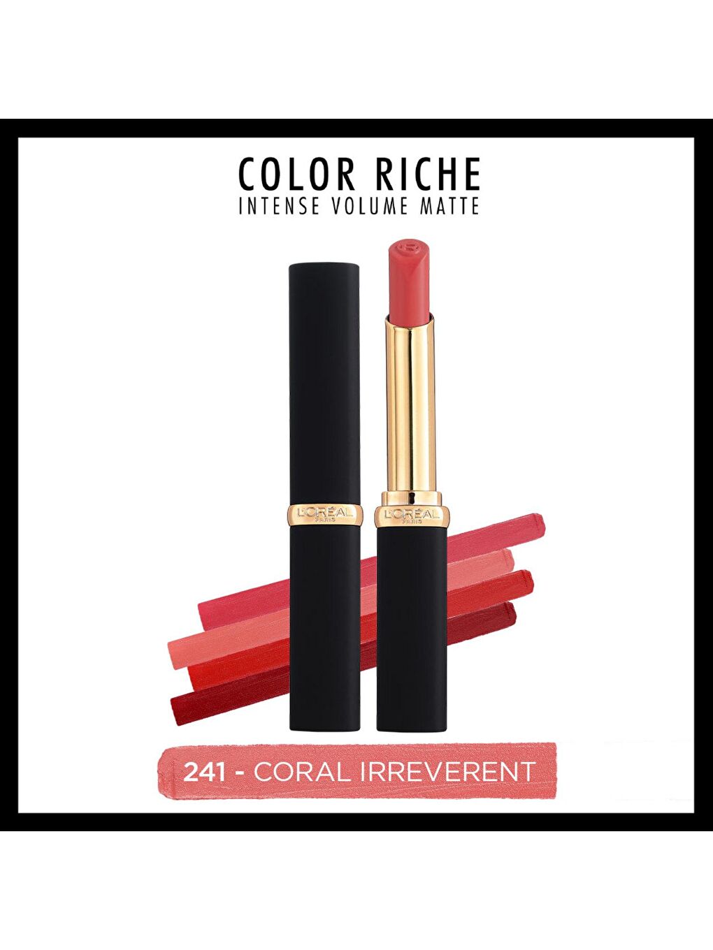 L'Oreal Paris Pembe Color Riche Intense Volume Matte Ruj - 241 Coral Irreverent