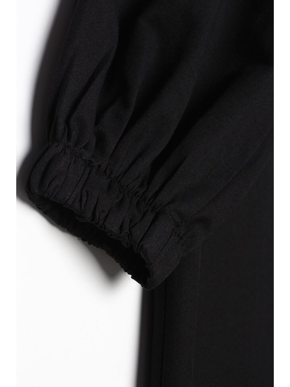 Siyah Kemerli Gömlek Yaka Elbise-4