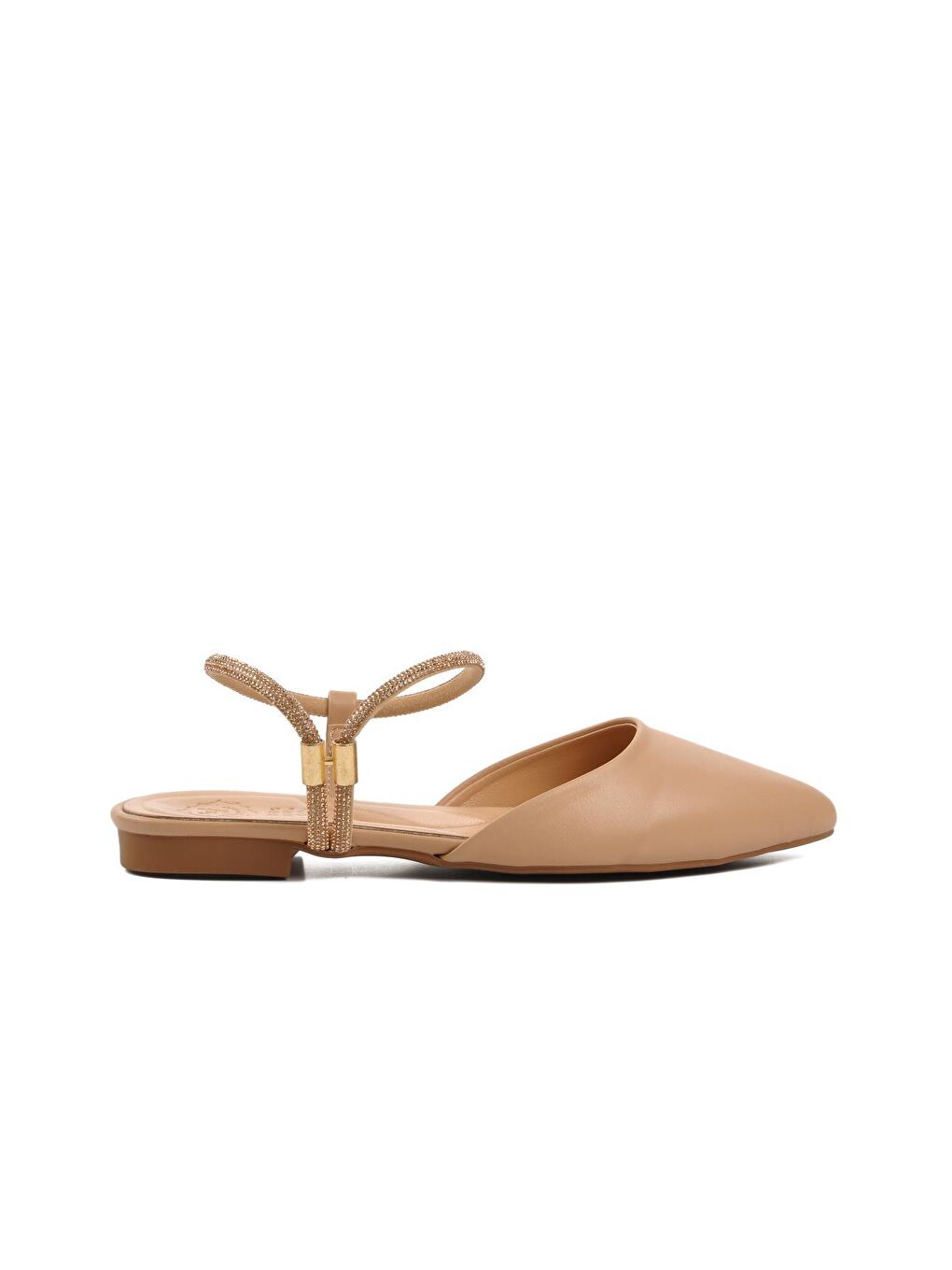 Bej K07 Nut Kadın Abiye Ayakkabı