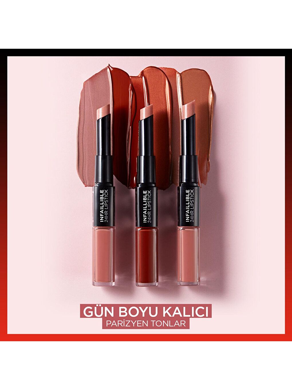 L'Oreal Paris Mor Infaillible 2-Step 24 Saat Kalıcı Likit Ruj & Balm - 213 Toujours Teaberry - 6