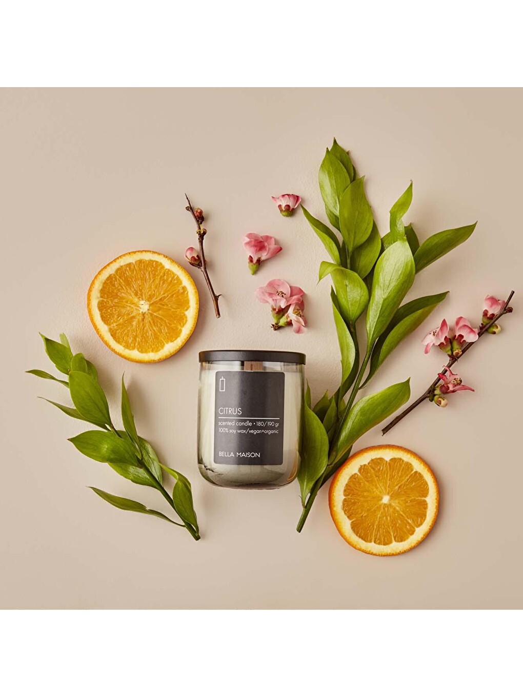 Siyah Citrus Ahşap Fitilli Soy Wax Mum-2