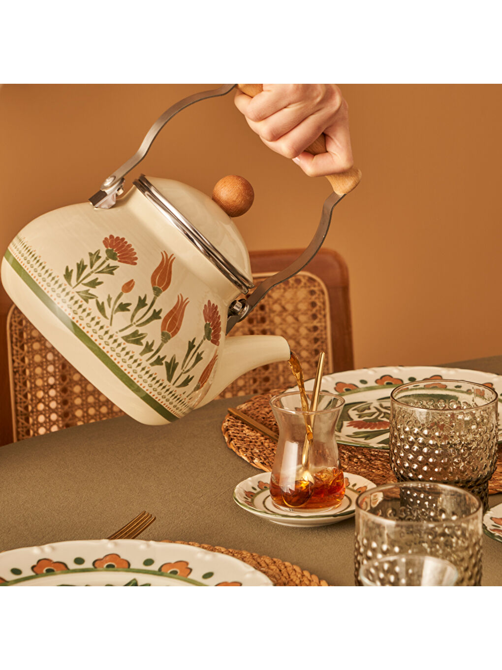 Karışık Tulip Emaye Demlik (2 lt)-4