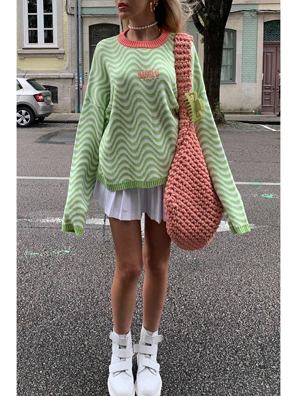 Oversize Yeşil Kazak Mg1251-5