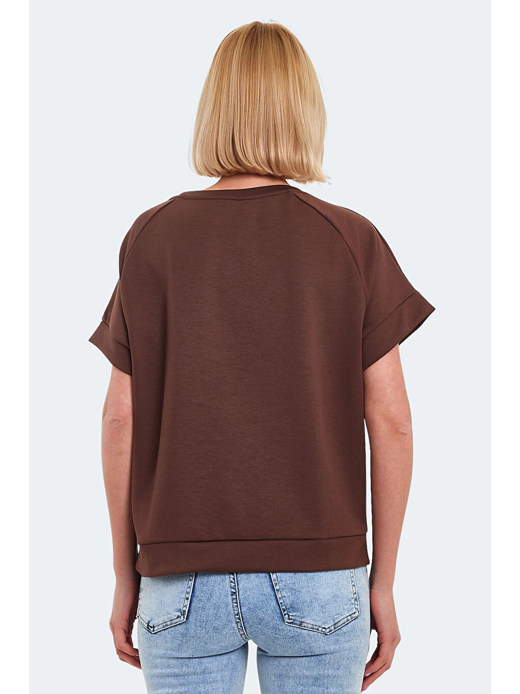 Kahverengi VINKO I Kadın Toprak Tişört-1