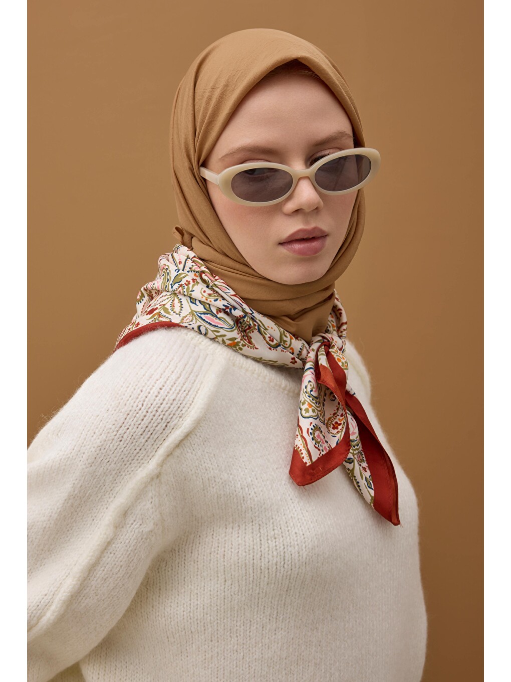 Pembe Soft Kraş Eşarp Somon-1